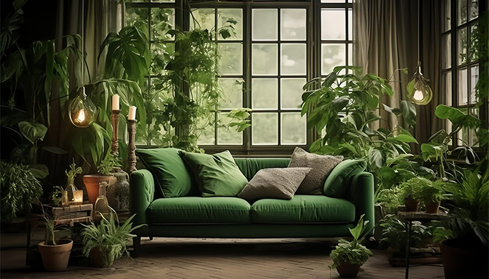 Green design in living room